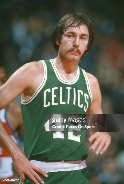 Chris Ford of the Boston Celtics looks on against the Washington Bullets during an NBA basketball game circa 1979 at the Capital Centre in Landover,...