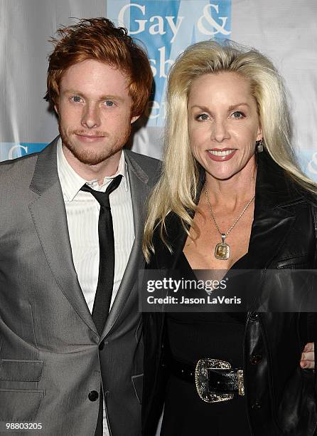 Cherie Currie of The Runaways and son Jake Hays attend the L.A. Gay & Lesbian Center's "An Evening With Women" at The Beverly Hilton Hotel on May 1,...