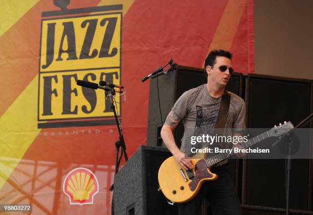 Guitarist Mike McCready of Pearl Jam performs during Day 6 of the 41st annual New Orleans Jazz & Heritage Festival at the Fair Grounds Race Course on...