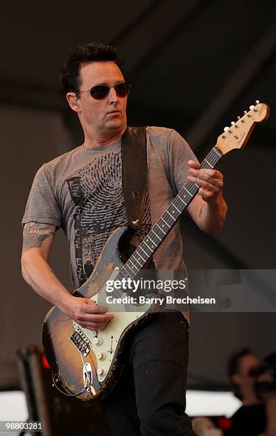Guitarist Mike McCready of Pearl Jam performs during Day 6 of the 41st annual New Orleans Jazz & Heritage Festival at the Fair Grounds Race Course on...