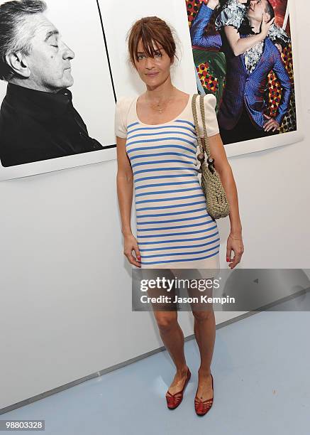 Model Helena Christensen attends the Francesco Carrozzini photo exhibition at Diane Von Furstenberg Gallery on May 2, 2010 in New York City.