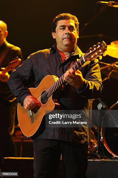 Andre Reyes of the Gipsy Kings performs at Hard Rock Live! in the Seminole Hard Rock Hotel & Casino on May 2, 2010 in Hollywood, Florida.