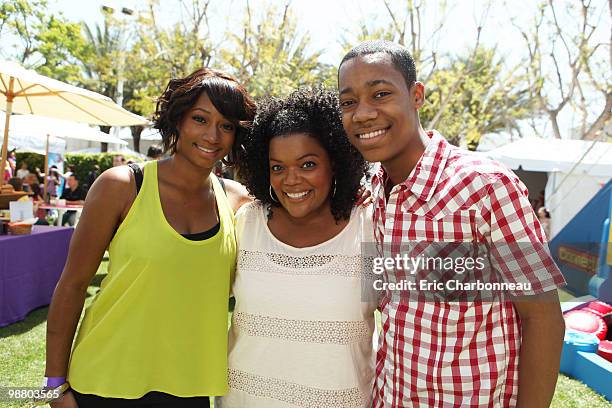 Monique Coleman, Yvette Nicole Brown and Tyler James Williams at Lollipop Theater 2nd Annual Game Day on May 05, 2010 at Nickelodeon Animation Studio...