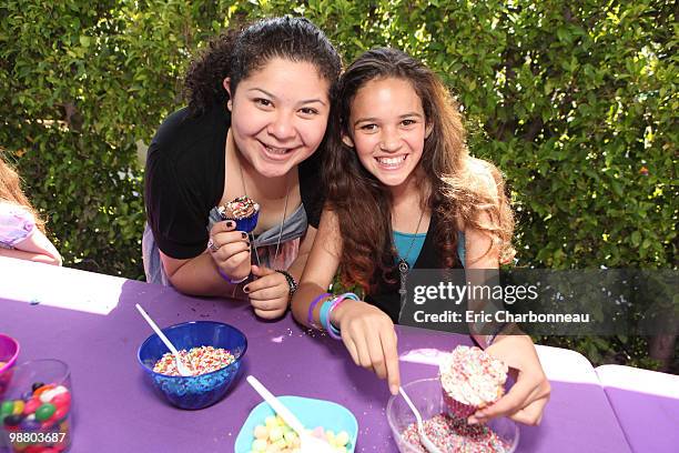 Raini Rodriguez and Madison Pettis at Lollipop Theater 2nd Annual Game Day on May 05, 2010 at Nickelodeon Animation Studio in Burbank, California.