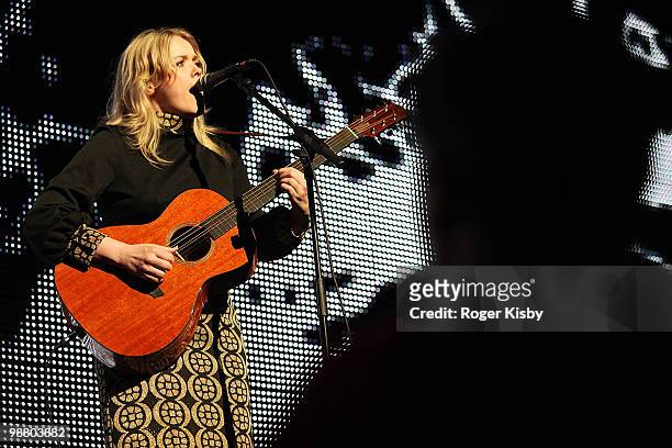 Ane Brun performs at Radio City Music Hall on May 2, 2010 in New York City.