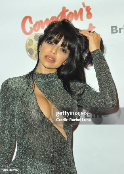 Actress Vida Guerra arrives at "Compton's Finest" Los Angeles Premiere at The WGA Theater on June 29, 2018 in Beverly Hills, California.