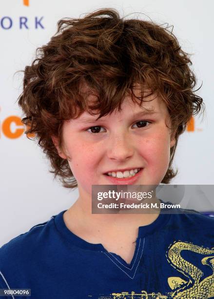 Actor Nolan Gould attends the Lollipop Theater Network's second annual "Game Day" at the Nickelodeon Animation Studios on May 2, 2010 in Burbank,...
