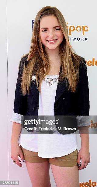 Actress Madison Davenport attends the Lollipop Theater Network's second annual "Game Day" at the Nickelodeon Animation Studios on May 2, 2010 in...