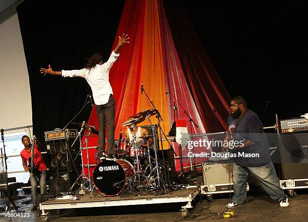 Troy Tribbett performs in the gospel tent at the 2010 New Orleans Jazz & Heritage Festival Presented By Shell, at the Fair Grounds Race Course on May...