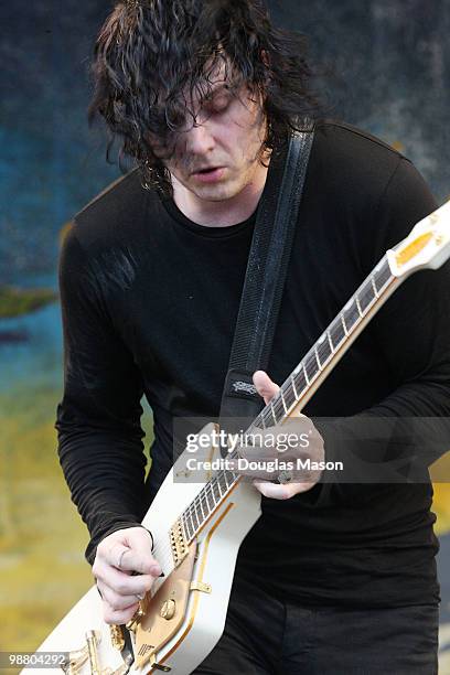 Jack White of the Dead weather performs at the 2010 New Orleans Jazz & Heritage Festival Presented By Shell, at the Fair Grounds Race Course on May...