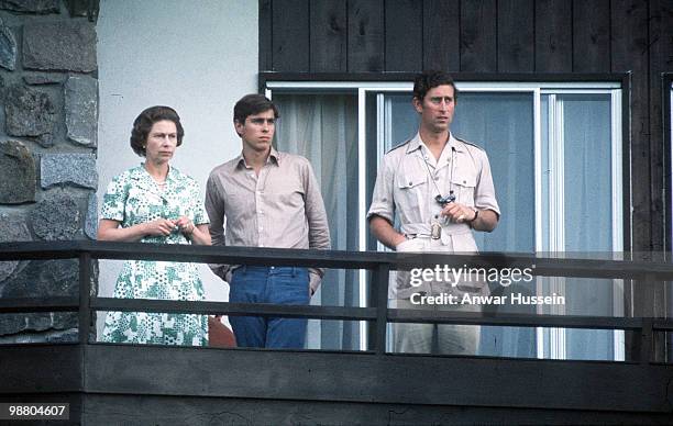 The Queen Elizabeth II, Prince Andrew, The Duke of York and HRH Prince Charles