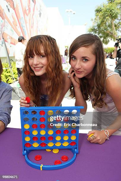 Bella Thorne and Rachel G. Fox at Lollipop Theater 2nd Annual Game Day on May 05, 2010 at Nickelodeon Animation Studio in Burbank, California.