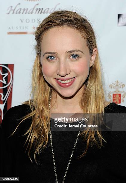 Actress Zoe Kazan arrives at the 2010 Lucille Lortel Awards benefit at Terminal 5 on May 2, 2010 in New York City.