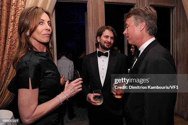 Kathryn Bigelow, Mark Boal, and Richard Johnson attend the Bloomberg/Vanity Fair party following the 2010 White House Correspondents' Association...