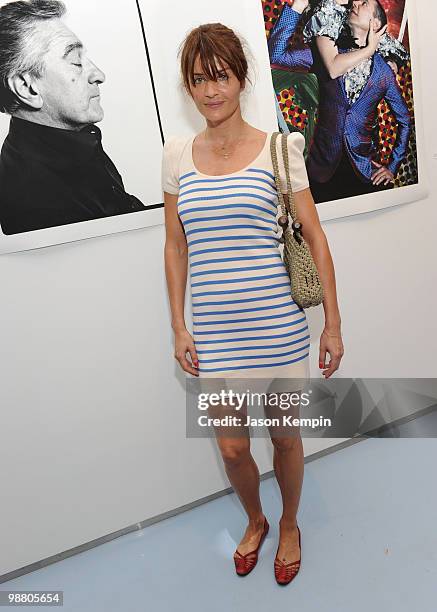 Model Helena Christensen attends the Francesco Carrozzini photo exhibition at Diane Von Furstenberg Gallery on May 2, 2010 in New York City.