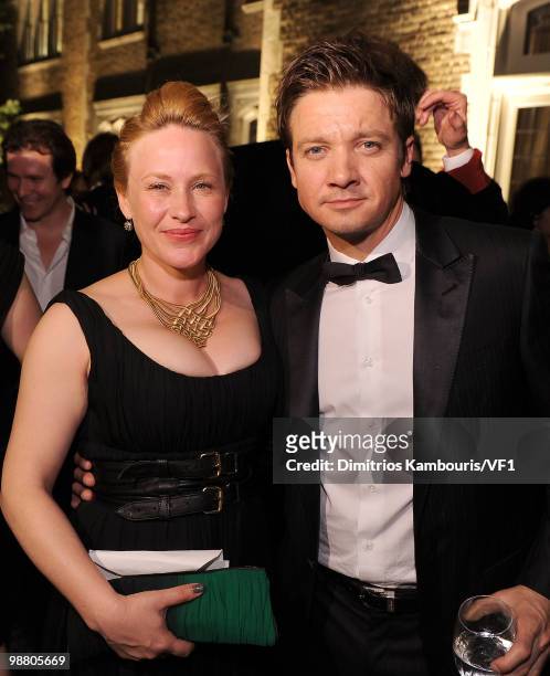 Patricia Arquette and Jeremy Renner attend the Bloomberg/Vanity Fair party following the 2010 White House Correspondents' Association Dinner at the...