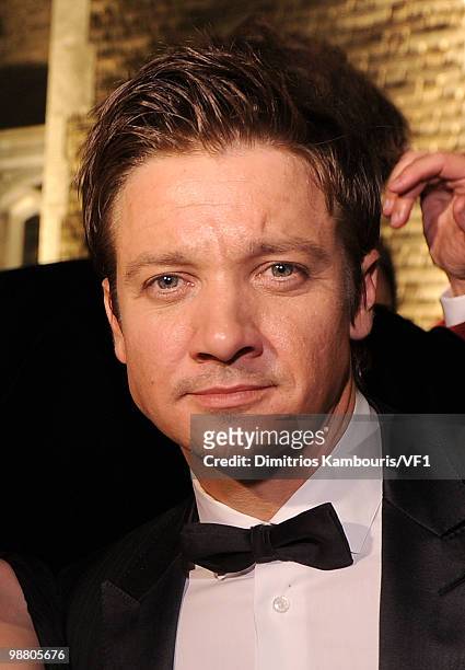 Jeremy Renner attends the Bloomberg/Vanity Fair party following the 2010 White House Correspondents' Association Dinner at the residence of the...