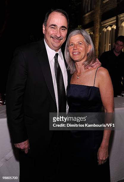 David Axelrod and Susan Axelrod attend the Bloomberg/Vanity Fair party following the 2010 White House Correspondents' Association Dinner at the...