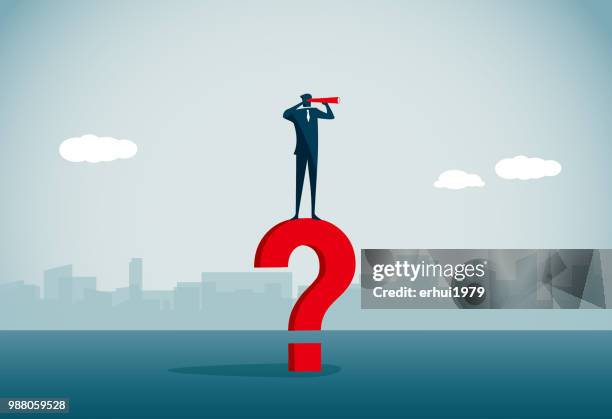 forecasting - man binoculars stock illustrations