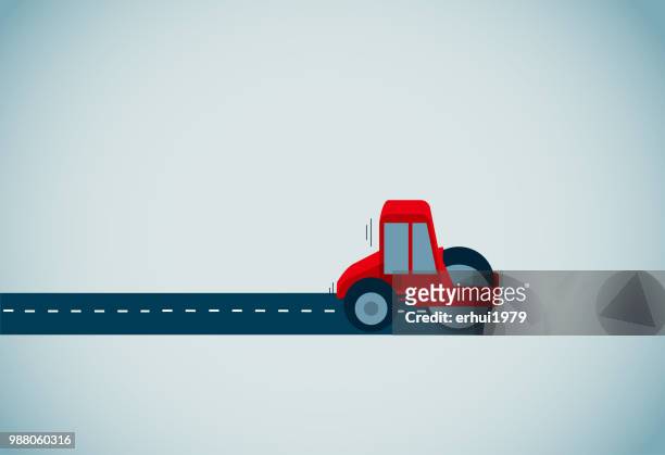 compactor - road work stock illustrations