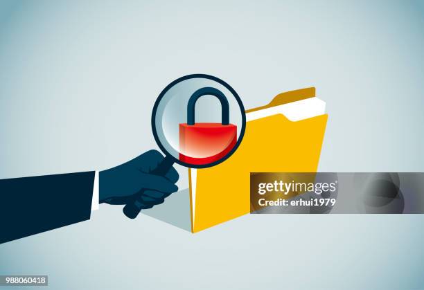 privacy - case file stock illustrations