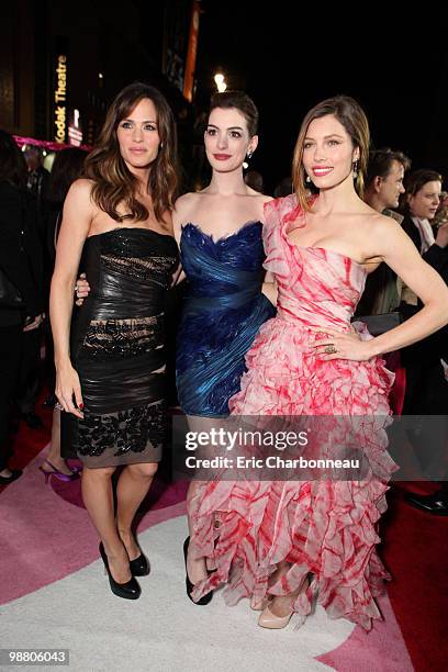 Jennifer Garner, Anne Hathaway and Jessica Biel at Warner Brothers Pictures World Premiere of "Valentine's Day" on February 08, 2010 at Grauman's...