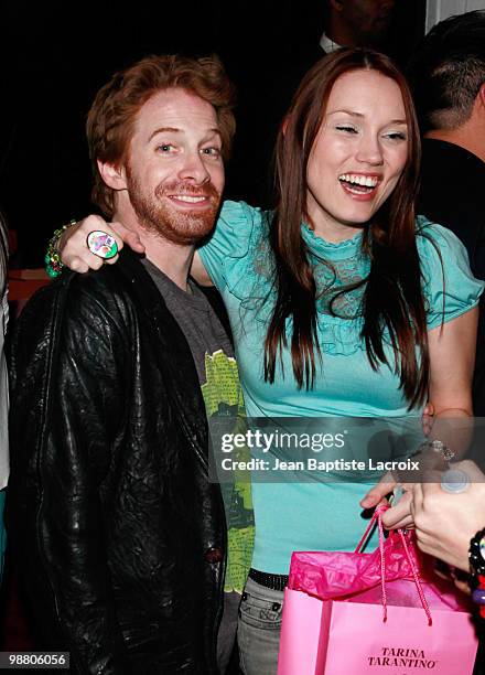 Seth Green and Clare Grant are seen in West Hollywood on February 24, 2010 in Los Angeles, California.