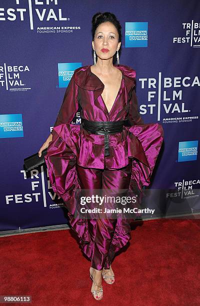 Pat Cleveland attends the "Ultrasuede: In Search of Halston" premiere during the 9th Annual Tribeca Film Festival at the SVA Theater on April 30,...