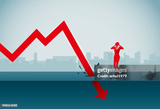 deterioration - recession stock illustrations
