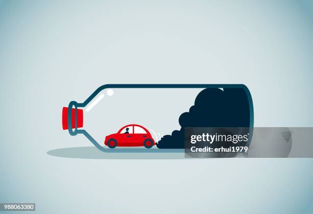 pollution - car pollution stock illustrations