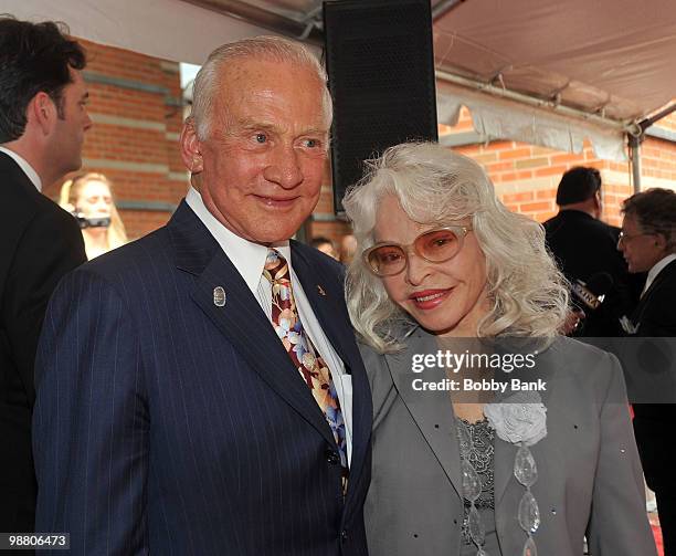 Buzz Aldrin and his wife Lois Driggs Cannon attend the 3rd Annual New Jersey Hall of Fame Induction Ceremony at the New Jersey Performing Arts Center...