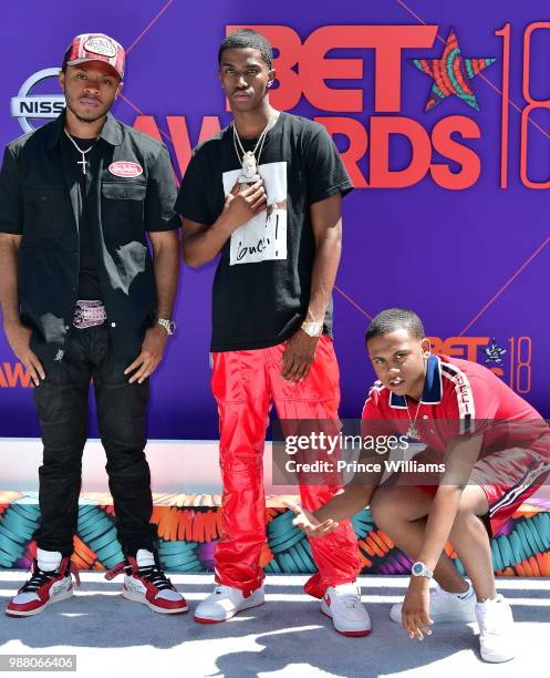 Christian Combs arrives to the 2018 BET Awards held at Microsoft Theater on June 24, 2018 in Los Angeles, California.