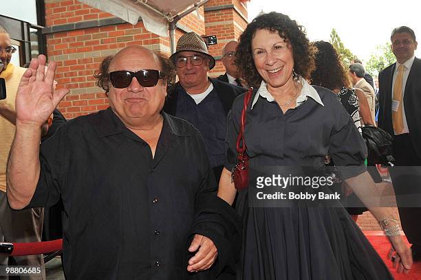 Danny DeVito and Rhea Perlman attend the 3rd Annual New Jersey Hall of Fame Induction Ceremony at the New Jersey Performing Arts Center on May 2,...