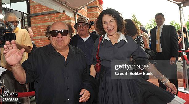 Danny DeVito and Rhea Perlman attend the 3rd Annual New Jersey Hall of Fame Induction Ceremony at the New Jersey Performing Arts Center on May 2,...