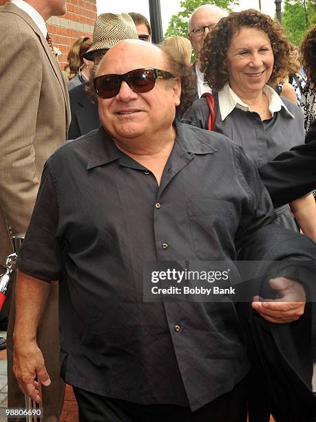 Danny DeVito and Rhea Perlman attend the 3rd Annual New Jersey Hall of Fame Induction Ceremony at the New Jersey Performing Arts Center on May 2,...