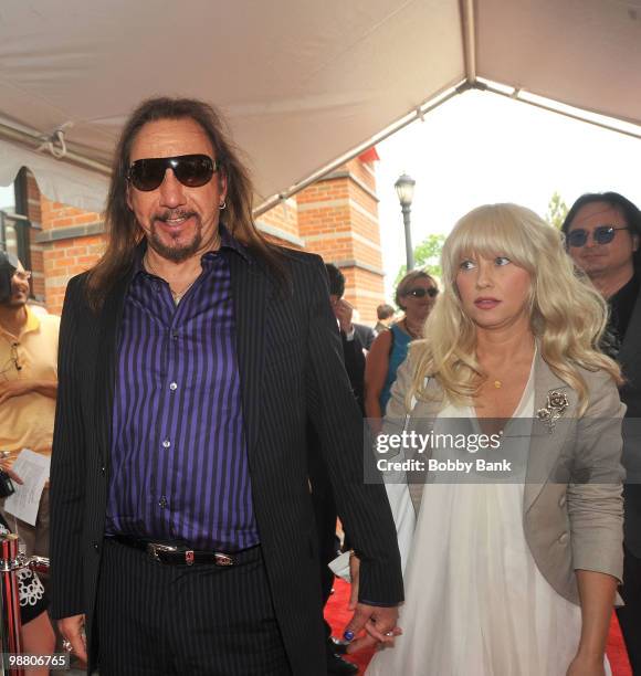 Ace Frehley and fiancee Rachael Gordon attend the 3rd Annual New Jersey Hall of Fame Induction Ceremony at the New Jersey Performing Arts Center on...