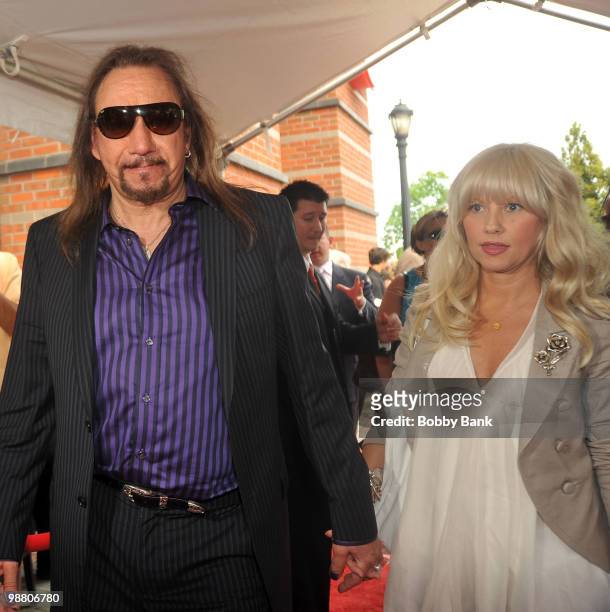 Ace Frehley and fiancee Rachael Gordon attend the 3rd Annual New Jersey Hall of Fame Induction Ceremony at the New Jersey Performing Arts Center on...