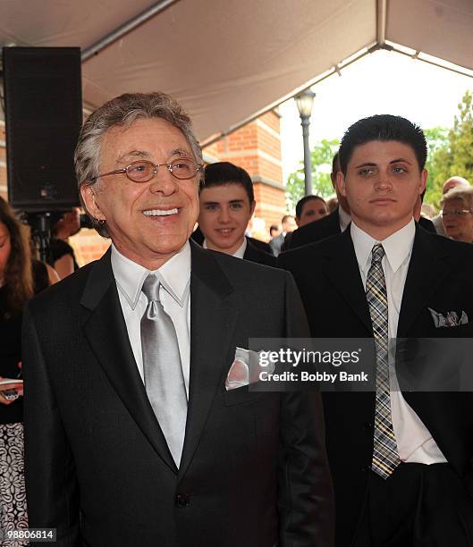 Frankie Valli and his son Francesco Valli attend the 3rd Annual New Jersey Hall of Fame Induction Ceremony at the New Jersey Performing Arts Center...