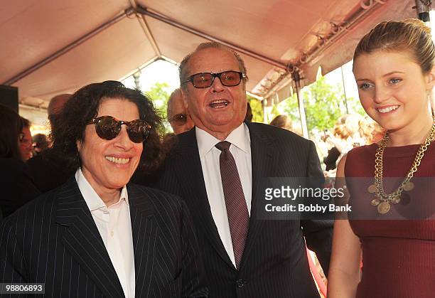 Fran Lebowitz,Jack Nicholson and Lorraine Nicholson attend the 3rd Annual New Jersey Hall of Fame Induction Ceremony at the New Jersey Performing...