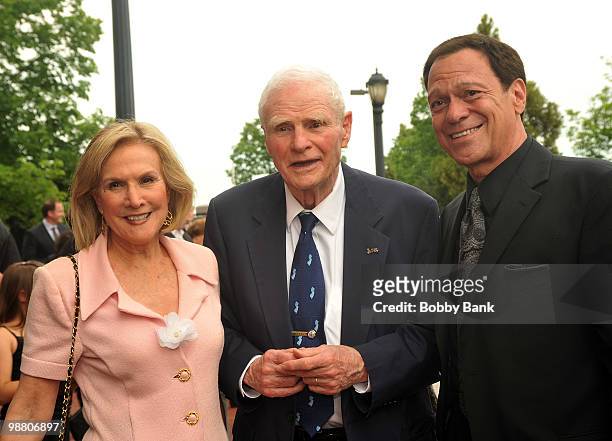 Ruthi Zinn Byrne, Brendan Byrne and Joe Piscopo attend the 3rd Annual New Jersey Hall of Fame Induction Ceremony at the New Jersey Performing Arts...