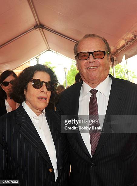 Fran Lebowitz and Jack Nicholson attend the 3rd Annual New Jersey Hall of Fame Induction Ceremony at the New Jersey Performing Arts Center on May 2,...