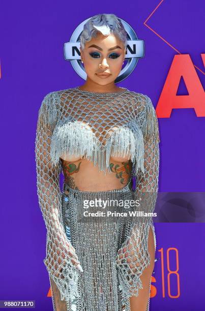 Blac Chyna arrives to the 2018 BET Awards held at Microsoft Theater on June 24, 2018 in Los Angeles, California.
