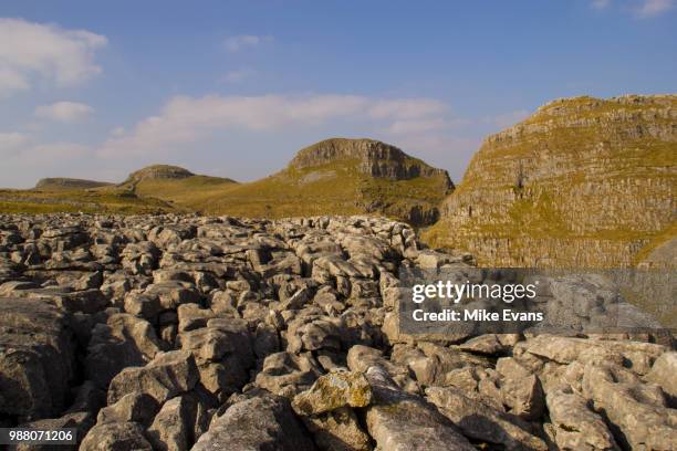 limestone pavement north yorkshire - limestone pavement stock pictures, royalty-free photos & images