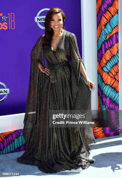 Elise Neal arrives to the 2018 BET Awards held at Microsoft Theater on June 24, 2018 in Los Angeles, California.