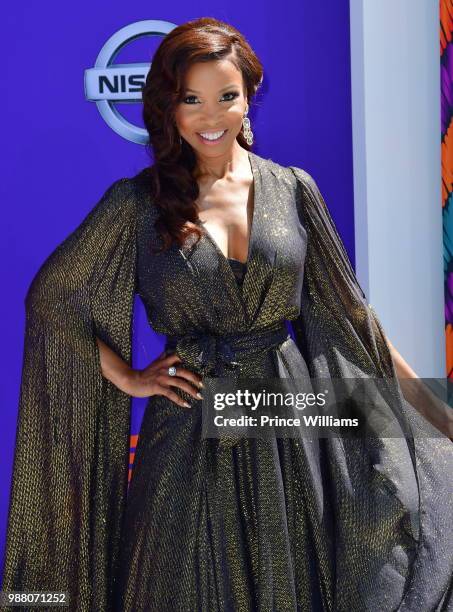 Elise Neal arrives to the 2018 BET Awards held at Microsoft Theater on June 24, 2018 in Los Angeles, California.