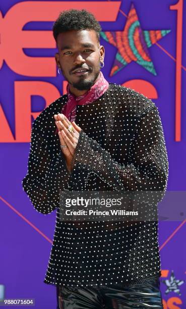 Luke James arrives to the 2018 BET Awards held at Microsoft Theater on June 24, 2018 in Los Angeles, California.