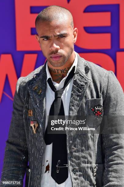 Vic Mensa arrives to the 2018 BET Awards held at Microsoft Theater on June 24, 2018 in Los Angeles, California.