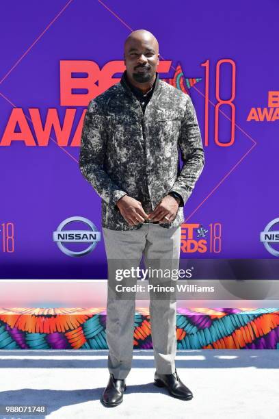 Mike Colter arrives to the 2018 BET Awards held at Microsoft Theater on June 24, 2018 in Los Angeles, California.