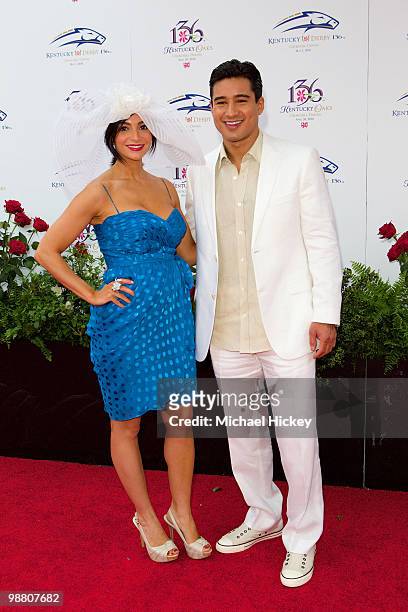Courtney Mazza and Mario Lopez attend the 136th Kentucky Derby on May 1, 2010 in Louisville, Kentucky.