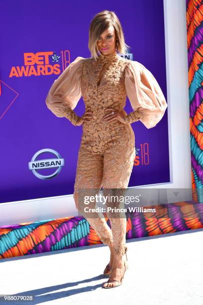 Tyra Banks arrives to the 2018 BET Awards held at Microsoft Theater on June 24, 2018 in Los Angeles, California.